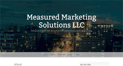 Desktop Screenshot of measuredmarketingsolutions.com