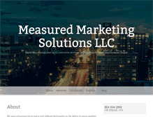 Tablet Screenshot of measuredmarketingsolutions.com